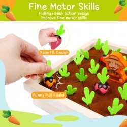 Montessori Toys Carrot Harvest Game Wooden Toy Memory Game Carrot Toy Vegetable Shape Sorting Matching Educational Toys Fine ...