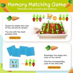 Montessori Toys Carrot Harvest Game Wooden Toy Memory Game Carrot Toy Vegetable Shape Sorting Matching Educational Toys Fine ...