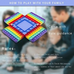 Big Size Pop Game Board Fidget Toy Large Rainbow Pop Chess Board for 4 Players Games - Interactive Jumboo Stress Relief Pop G...