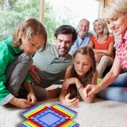 Big Size Pop Game Board Fidget Toy Large Rainbow Pop Chess Board for 4 Players Games - Interactive Jumboo Stress Relief Pop G...