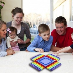 Big Size Pop Game Board Fidget Toy Large Rainbow Pop Chess Board for 4 Players Games - Interactive Jumboo Stress Relief Pop G...