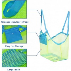 Beach Toy Mesh Bag Net Storage Bag Used for Storage of Shells Clothes and All Your Beach Gear - Green+Small $13.95 Sandboxes ...