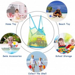 Beach Toy Mesh Bag Net Storage Bag Used for Storage of Shells Clothes and All Your Beach Gear - Green+Small $13.95 Sandboxes ...