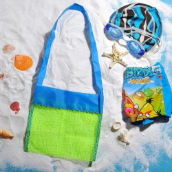 Beach Toy Mesh Bag Net Storage Bag Used for Storage of Shells Clothes and All Your Beach Gear - Green+Small $13.95 Sandboxes ...