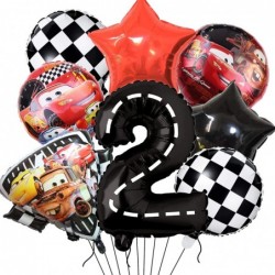 8PCS Cars Lightning Mc_Quéén Balloons Race Car Birthday Balloons Mc_Quéén Birthday Party Supplies for Baby Shower 2st Birthda...