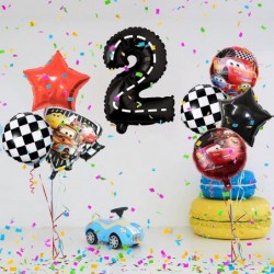 8PCS Cars Lightning Mc_Quéén Balloons Race Car Birthday Balloons Mc_Quéén Birthday Party Supplies for Baby Shower 2st Birthda...