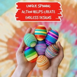 The Original EggMazing Easter Egg Decorator Kit - Arts and Crafts Set - Includes Egg Decorating Spinner and 8 Colorful Quick ...