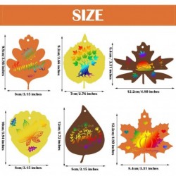 174 Pieces Thanksgiving Fall Leaves Scratch Ornaments Colorful Paper Color Scratch Leaves Colorful Fall Leaves Scratch Paper ...