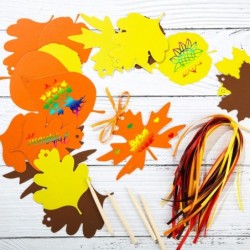 174 Pieces Thanksgiving Fall Leaves Scratch Ornaments Colorful Paper Color Scratch Leaves Colorful Fall Leaves Scratch Paper ...