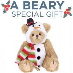 Bearington Frost E Bear Christmas Plush Stuffed Animal Teddy Bear in Snowman Suit 10 inches $50.38 Stuffed Animals & Teddy Bears