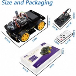 4WD Car Kit with RF Remote (Compatible with Arduino IDE) Line Tracking Obstacle Avoidance Ultrasonic Sensor IR Wireless Remot...