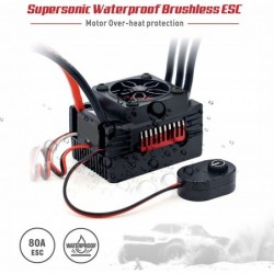 V2 80A Brushless ESC with XT60-to-T Connector Waterproof Speed Controller for 1/10 RC Model $84.28 Toy Vehicle Playsets