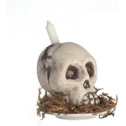 Melody Jane Dollhouse Skull Candle Miniature Macabre Halloween Accessory $20.03 Dollhouse Accessories