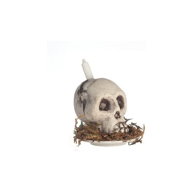 Melody Jane Dollhouse Skull Candle Miniature Macabre Halloween Accessory $20.03 Dollhouse Accessories