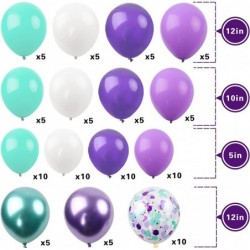 Mermaid Balloon Garland Kit Mermaid Tail Arch Party Supplies with Purple Green Confetti Balloons for Mermaid Birthday Party D...