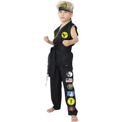 Cobra Costume Gi Karate Dress Up Uniform With Headband Belt Pretend Play Halloween Party Cosplay Outfit for Kids $60.78 Kids'...