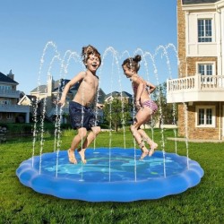 Splash Pad 68" Sprinkler for Kids Outdoor Water Toys Inflatable Sprinkler Mat Gifts for Boys Girls Children Outside Backyard ...