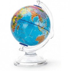 World Globe for Kids 4''Swivel and Tilt on Stand with Plastic Base for Children Geographic Teaching Educational Light World G...