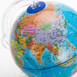 World Globe for Kids 4''Swivel and Tilt on Stand with Plastic Base for Children Geographic Teaching Educational Light World G...