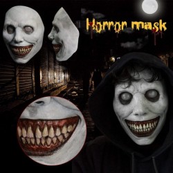 Creepy Halloween Mask - Smiling Demons Evil Cosplay Scary Halloween Costume Party Props The Evil Cosplay Props (A) $32.46 Kid...