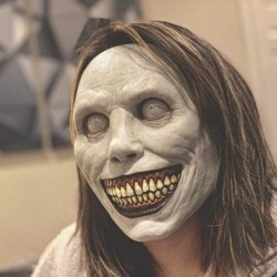 Creepy Halloween Mask - Smiling Demons Evil Cosplay Scary Halloween Costume Party Props The Evil Cosplay Props (A) $32.46 Kid...