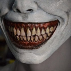 Creepy Halloween Mask - Smiling Demons Evil Cosplay Scary Halloween Costume Party Props The Evil Cosplay Props (A) $32.46 Kid...