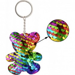 40 Pieces Sequin Keychain Hanging Key Chain with Mermaid Tail Unicorn Pony Cat Star Flamingo Cub Cactus Shape keychains for K...