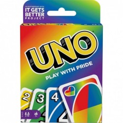 UNO Play with Pride Card Game with 112 Cards and Instructions Great Gift for Ages 7 Years Old & Up $15.19 Card Games