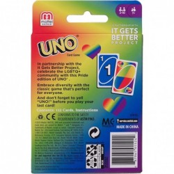 UNO Play with Pride Card Game with 112 Cards and Instructions Great Gift for Ages 7 Years Old & Up $15.19 Card Games