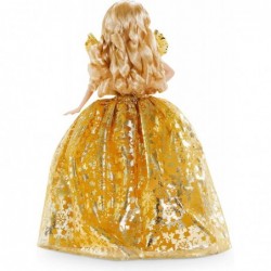 Signature 2020 Holiday Doll (12-inch Blonde Long Hair) in Golden Gown with Doll Stand and Certificate of Authenticity Gift fo...