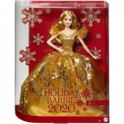 Signature 2020 Holiday Doll (12-inch Blonde Long Hair) in Golden Gown with Doll Stand and Certificate of Authenticity Gift fo...