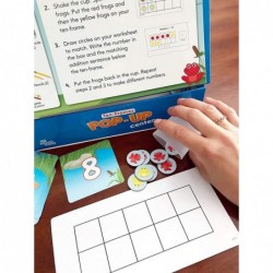 Ten Frame Pop Up Math Activity Center Kindergarten Learning Games Two Color Counters Math Manipulatives Counting Toys for Cou...