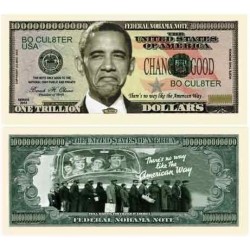 Pack of 5 - Nobama 2012 Trillion Dollar Bill $16.06 Gags & Practical Joke Toys