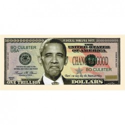 Pack of 5 - Nobama 2012 Trillion Dollar Bill $16.06 Gags & Practical Joke Toys