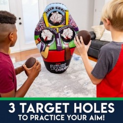 60189 Kids Football Target Toss Game - Inflatable Football Throwing Target with Footballs - Kids Football Toss Game - 45" Tar...