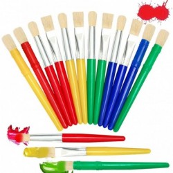 12PCS Paint Brushes for Kids Kids Paint Brushes Toddler Large Chubby Paint Brushes Round and Flat Preschool Paint Brushes for...