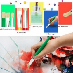 12PCS Paint Brushes for Kids Kids Paint Brushes Toddler Large Chubby Paint Brushes Round and Flat Preschool Paint Brushes for...