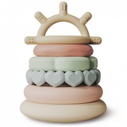 Stacks of Circles Soft Teething Toy Educational Learning Stacking Ring Toys for Babies | 7 Piece Set $21.04 Early Development...