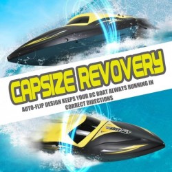 Brushless RC Boat Fast Remote Control Boats 2.4GHz Racing Boat with LED Lights for Seas Pools & Lakes Speed Boat Toy for Adul...