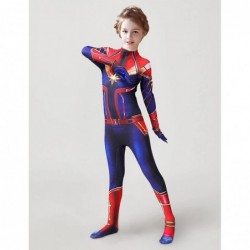 Girls Halloween Costumes Captain Cosplay Bodysuit for Kids 3D Jumpsuit Party Costume $29.87 Kids' Costumes