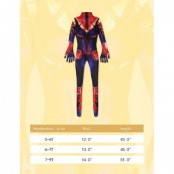 Girls Halloween Costumes Captain Cosplay Bodysuit for Kids 3D Jumpsuit Party Costume $29.87 Kids' Costumes