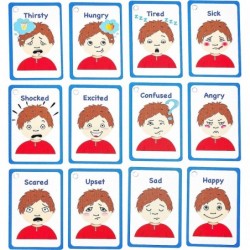 My Feelings and Emotion Boys Flash Cards for Visual aid Special Ed Speech Delay Non Verbal Children and Adults with Autism Sp...