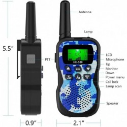 Walkie Talkies for Kids 3 Pack Toys for 5 6 7 8 9 10 Year Old Boys Girls Range Up to 3 KM Kids Walkie Talkies Best Christmas ...