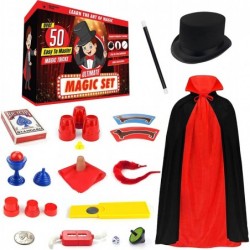 Magic Kit for Kids | Magic Tricks Set for Kids Age 6 8 10 12 | Magician Costume for Pretend Play with Easy to Follow Guide an...