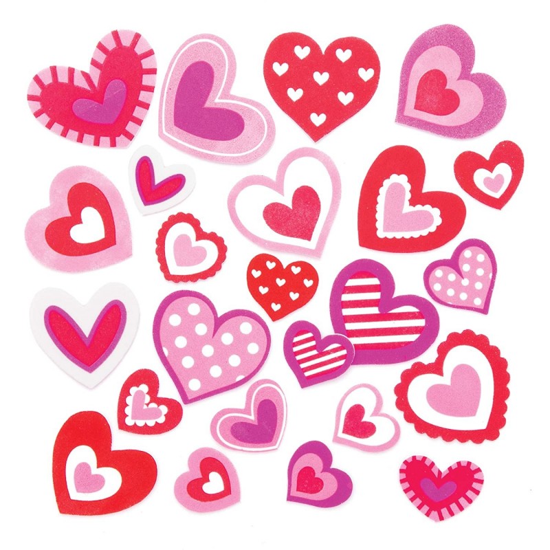 AT550 Heart Foam Stickers - Pack of 120 Self Adhesives Perfect for Children to Decorate Collages and Crafts Ideal for Schools...