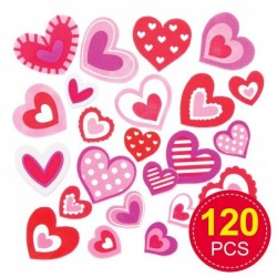 AT550 Heart Foam Stickers - Pack of 120 Self Adhesives Perfect for Children to Decorate Collages and Crafts Ideal for Schools...