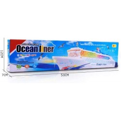 Colorful Ocean Liner Cruise Ship Boat Electric Flashing LED Light Sound 50x13x5 cm/19.7x5.1x2 in Cannot Placed in Water Canno...