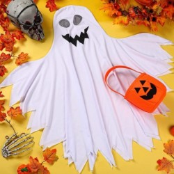 Halloween Kids Ghost Costume Toddler Ghost Costume with Pumpkin Bucket for Boys Girls Cosplay Trick or Treating Party $25.76 ...