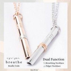 Est&Co Anxiety Necklace Breathing Necklace Anxiety Breathing Anxiety Necklaces for Women Mindful Breathing Necklace Calming N...