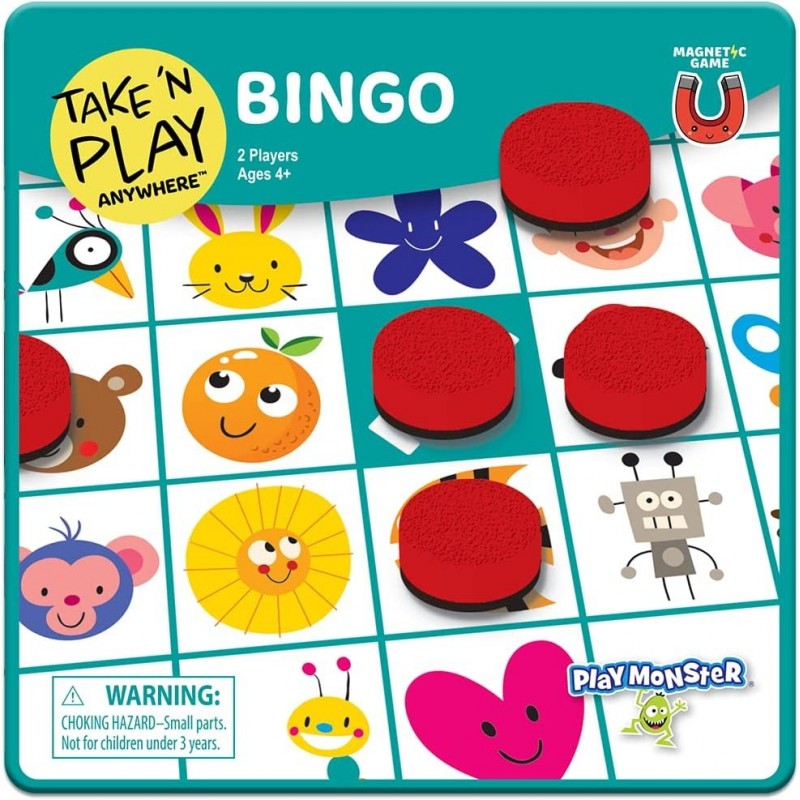 Take N Play Anywhere Bingo - Magnetic Pieces in Magnetic Travel Friendly Tin for Fun on the Go- For Ages 4+ $15.40 Travel Games